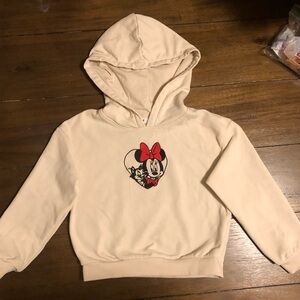 Hoodie Sweatshirt With Embroidered Minnie Mouse 
Size 5T